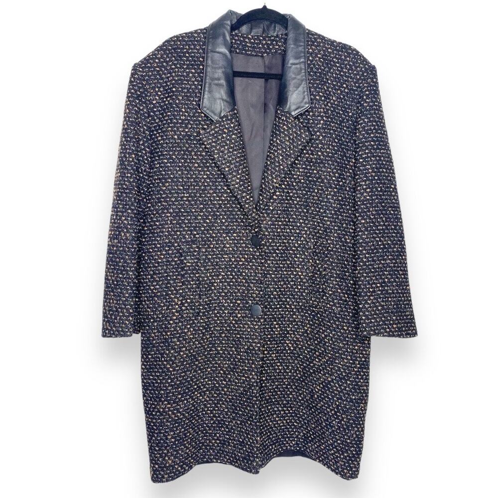 Vintage 80s ILGWU Hunter's Run Eastland Glen Plaid Tweed Coat Jacket Size 12
